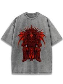Nuevo modelo 2026,% algodón lavado, estilo casual urbano, adecuado para fiestas o festivales, tela suave y transpirable, diseño de estampado moderno, unisex, ligero y cómodo de llevar, diseño de moda vintage. - Negro - Ver 7