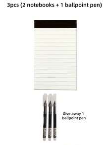 1 Set White Lined Notebook - Smooth Writing Paper, Thick Binding, Suitable For Office, Diary, Doodle, Exam And Art Creation - Large Capacity Pack, Suitable For Teachers And Planners, A7 Mini Notebook With Index, Tear-Off Notepad, Stationery (30 Pages) - Rectangle - View 12