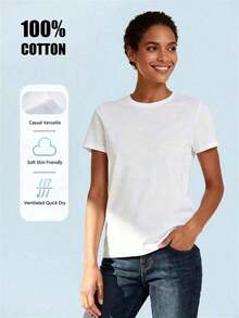100% Pure Cotton, "Once Again, Extremely Sexy", Funny Comments, Satirical T-Shirts, Women's T-Shirts, Stylish Women's Clothing Suitable For All Seasons. Essential Gift Option. - 白色 - 查看 2