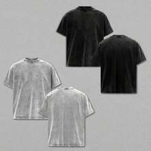 Local Warehouse Items Women's ClothesChoso Vintage Washed Oversized T-Shirt,  Anime Graphic Tee, Heavyweight Cotton Streetwear Fit, Unisex Casual Top, Gift For Anime Fans & For Him.Motif Women Clothesanti-UV Men T-Shirts Fall/Winter - màu đen - Xem 4