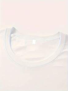 Women's Short-Sleeved T-Shirt, 100% Cotton, With Print 62. Elegant Party Outfit, T-Shirt For Elegant Ladies, Blouses Suitable For Curvy Women, Prom Skirts, Casual Wear. Adorable Animal Print, Fun Letter Print. - 白色 - 查看 5