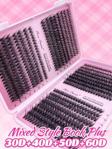 640 Clusters False Eyelashes Set, (30D+40D+50D+60D Mixed Pack), D Curl Eyelash Extension Set, Includes Glue, Sealer, Remover And Eyelash Extension Tools Accessories, Let You Easily Create Professional Eyelash Styles At Home, Essential False Eyelashes Set For Women's Makeup, Create Gorgeous Makeup Look, Suitable For Daily Use, Travel, Beginner, Wedding, Date, Party, Holiday And Other Occasions, Also Great Gift For Christmas/Halloween/Back To School Season. - 粉色 - 查看 7