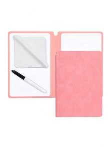 1pc Minimalist Dry Erase White Board With Soft Case - Suitable For Meeting Notes And Drawing, Includes 1 Eraser Cloth And 1 Quick-Drying Whiteboard Marker, Reusable, Back To School - Whiteboard - View 7