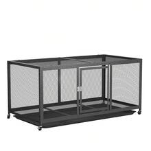BingoPaw Metal Chicken Cage With Moveable Wheels And Cover, Outside Enclosure Crate For Small Animals Duck Rabbit Hen - Black - View 10