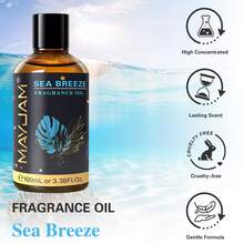 MAYJAM 1件 海風精油 10ml/100ml，長效香氛油，適用於居家擴香機、加濕器、DIY蠟燭、手工皂製作及日常護膚芳療用品 - Sea Breeze - 查看 4