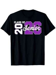 2026 Graduation Season T-Shirt, Back To School And Graduation Season Must-Have, Unisex - Suitable For Autumn, Winter, Halloween, Christmas, Thanksgiving And Holidays; A Perfect Graduation Gift For Parents, Friends, Family And Colleagues (T-Shirt Only). - 黑色 - 查看 8