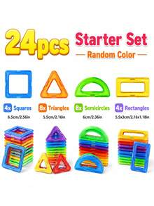 Large Magnetic Building Blocks Toy, 3D Transparent Educational Magnetic Toy Set, Large Size Assembly Toy, Parent-Child Interactive Gift - Multicolor - View 13
