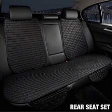 Full Set All-Season Linen Car Seat Covers, Breathable Non-Slip Seat Cushions, Wear-Resistant Skin-Friendly Easy To Clean, Full Coverage Design, Suitable For Sedan, SUV And Truck, Durable Car Interior Accessories, Perfect Holiday Gift For Car Owners - Cushion - View 13