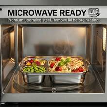 Multifunctional Portable 304 Stainless Steel Lunch Box, Fruit Salad Food Storage Container, Leak Proof Bento Box, Stackable Bento Lunch Box,Dishwasher Allowable, Suitable For Student And Adult Use In School, Office, Picnic,Travel, Back To School - Multicolor - View 3