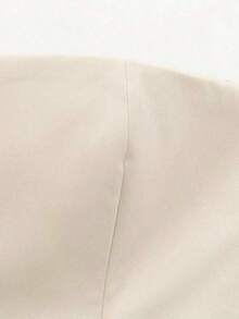 Elegant And Casual Solid Color Strapless Blouse For Women, Sexy Fashion Style, American Casual Wear, Basic Spring And Summer Shirt In White - 黑色 - 查看 3