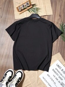 Camiseta de mujer para primavera y verano - Negro - Ver 3