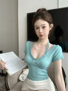 Women Blouses & Shirts - Blue - View 1