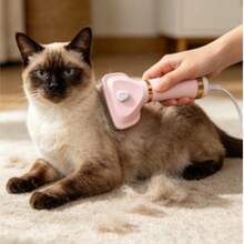 High-Powered Pet Hair Dryer And Comb For Cats And Dogs - A Multi-Functional Grooming Tool For Dogs And Cats, Easily Removes And Cleans Fur With This Electric Hot Air Brush. - White - View 2