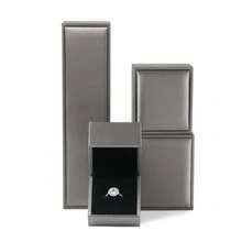 1pc Multi-Color Luxury PU Leather Jewelry Storage Display Gift Box, Full Set Can Store Rings, Stud Earrings, Earrings, Necklaces, Bracelets, Bangles, Divided Into Long/Short Ring Box, Pendant Box, Bangle Box, Long Chain Box, Jewelry Store Counter Display, Proposal Gift, Jewelry Packaging Storage Box, Inner Velvet Anti-Scratch Wear-Resistant, Red / Champagne Gold / Grey Multi-Color Options - Grey - View 11
