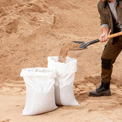 Heavy Duty Sand Bags, 50Pack 16" X 26", Empty Sandbags For Flooding With Tie Strings, Woven Polypropylene Sand Bag With 1600 Hours Of UV Protection, 50Lbs Capacity