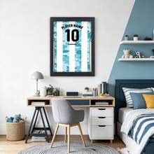 1pc Wooden Rectangular Football/Basketball Memorabilia Display Frame, Basketball/Football Jersey Display Frame, 18" 20" Double-Layer Magnetic T-Shirt Display Rack - Multicolor - View 9