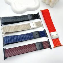 1条。升级版编织弹力表带，配备磁扣，兼容表带（38mm、40mm、41mm、42mm、44mm、45mm、46mm、49mm），男女皆宜。采用柔软尼龙材质，单环设计，兼容 Series 11、10、9、8、7、6、5、4、3、Ultra、3、2、1、SE。适用于各种场合和可穿戴设备，是开学季送给学生的理想礼物。 - 彩色 - 查看 4