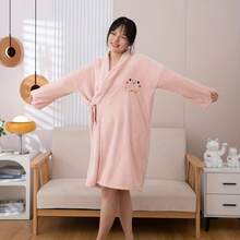 1pc Long Soft Comfortable Purple Bathrobe With Trim, Suitable For Home, Hotel, Spa, Swimming Pool, Gift - Multicolor - View 11