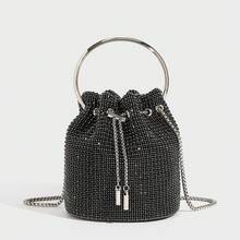 Dinner Bag Diamond Bag 2026 Spring New Fashion Chain Diamond One-Shoulder Diagonal Bucket Bag Wholesale - Silver - View 5