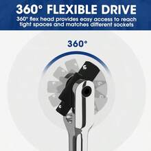 Thanh phá vít chịu lực 40cm, đầu nối 3/8" và 1/2", đầu xoay 360°, chốt bi lò xo. - Cần gạt ngắt truyền động - Xem 3