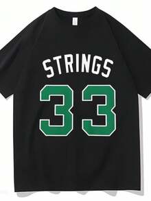 Blouses For Women Billy Strings Summer Men's Women Cotton T-Shirt Letter Printed Short Sleeve High Quality White T Shirt O-Neck Tee Shirt Unisex Clothes - 黑色 - 查看 1