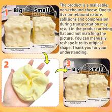 8pcs Squeezable Cheese Blocks - Malleable Slow Rebound Coconut Oil Handmade Squishy Balls, Stress Relief Toys | Adult Finger Sensory Toys - Sunny Day Entertainment, Party Favors, Gift Bag Fillers, Birthday, Filler Squishy Toys - Multicolor - View 4