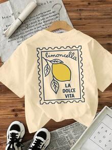 Nueva Camiseta con Estampado de Limones Italianos para Mujer 2026, Primavera/Verano, Diseño Vintage, Blusa Blanca Casual para Mujer - Pies - Ver 3