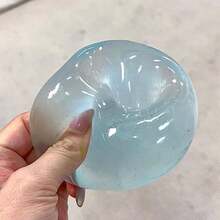 1个手工椰子油挤压球，蓝色或粉色，高延展性慢回弹，日常休闲娱乐减压 - 查看 3