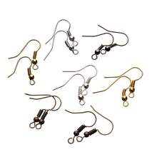 100/200pcs/Pack Iron Earring Hooks, Spring Earring Hooks With Beads, Minimalist Earring Findings, DIY Jewelry Making Earring Components - Ear Hooks - View 5