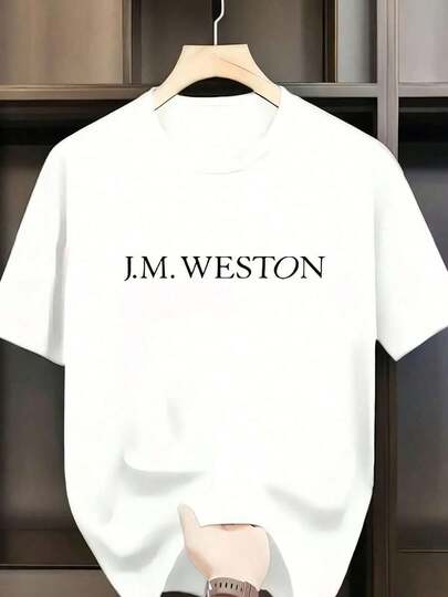 2026. Lo mejor.Camiseta de malla de poliéster transpirable para hombre, con el patrón de letras mayúsculas "JM", cómoda, de manga corta, ideal como pijama o ropa de interior, transpirable y absorbente, adecuada para deportes al aire libre.
