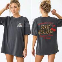 Youth Casual Graphic T-Shirt [Up To 40% Off] RBF Club Leopard Cherry T-Shirt - Flirty Retro Style T-Shirt, Sarcastic Resting  Face Print T-Shirt, Leopard Print Top With Bow. - 黑色 - 查看 5