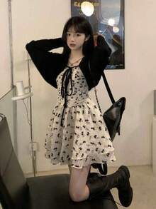 Women Two-Piece Outfits - Apricot - View 9
