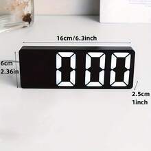 Modern Extra Large Screen Digital Clock, 12/24 Hour Dual Display | Night Light Silent + Loud Alarm | USB Powered Bedside Clock, Office Study/Bedroom Decor Essential | Fashion Design + High Definition Screen, Professional Time Management Must-Have! - A - View 4