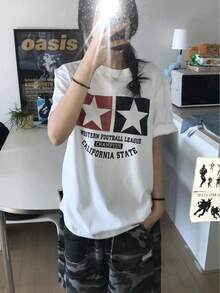Women's T-Shirt For Spring And Summer - 白色 - 查看 3