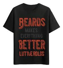 Playeras Barba Hace Todo Mejor Makeup bag Beach towel Decoración para el hogar Alfombra baño Bathroom accessories Dispensador de jabón líquido Shower head - Negro - Ver 1