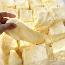 1Pc Fragrant Milk Scent Coconut Oil Cheese Powder TPR Slow Rebound Stress Relief Squishy Dumpling Toy For Adults Women Holiday Birthday Easter Halloween Christmas Party Gifts - Phô mai - Xem 3