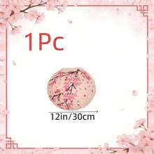 5pcs Japanese Style Cherry Blossom Paper Lanterns, Hanging Traditional Japanese Lanterns, Suitable For Japanese Sushi Restaurant, Birthday, Home, Church, Wedding Party Decor, New Year, Halloween, Christmas, Spring Festival Party Decor (Lighting Not Included) - View 11