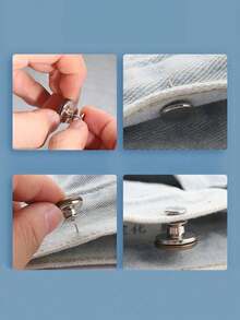 Botones removibles sin remaches para jeans, hechos de aleación de zinc, tamaño ajustable, sin necesidad de coser. - Multicolor - Ver 3