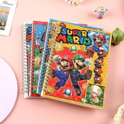 1pc A5 Spiral Notebook Daily Large Notebook Cartoon Portable Notebook, Suitable For Back-To-School Season, Holiday And Birthday Gifts