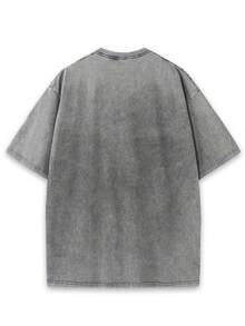 Nuevo modelo 2026,% algodón lavado, estilo casual urbano, adecuado para fiestas o festivales, tela suave y transpirable, diseño de estampado moderno, unisex, ligero y cómodo de llevar, diseño de moda vintage. - Negro - Ver 9