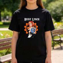 Women's Anime Character Print T-Shirt, Fashionable Casual Top With Anime Design For Anime And Manga Fans, Suitable As A Gift. Women's T-Shirt. Blouses>Elegant. Boho Chic, Soft, Breathable And Comfortable Women's Top, Ideal For Spring, Summer And Autumn, Perfect For Vacations, Travel And Everyday Wear. - 黑色 5 - 查看 7