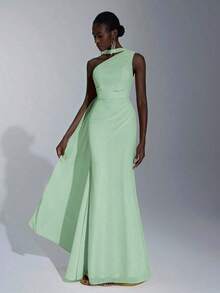 Women Midi Dresses - Mint Green - View 6