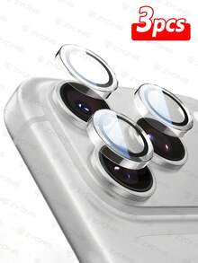 ZYONS 3pcs Ultra-Clear High-Definition Lens Protector Film, Super Thin Tempered Glass, Compatible With Phone Cases, Screen Protector For IPhone 17 Pro Max/17 Pro/16 Pro Max/16 Pro/15 Pro Max/15 Pro/14 Pro Max/14 Pro/13/12/11/13 Mini - Clear - View 10