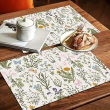 1 pieza Felpudo absorbente con patrón botánico vintage, decoración del hogar, apto para máquina de espresso, fregadero, grifo, baño, accesorios de cocina - Multicolor - Ver 9