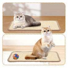 1 片剑麻猫抓垫，剑麻材质，尺寸约 40 厘米 x 20 厘米（15.75 英寸 x 7.87 英寸），带魔术贴，适用于室内猫咪，猫抓地毯/墙面抓垫，室内猫咪用品，剑麻垫，宠物猫抓保护垫，沙发防抓耐用爪板（不含猫树） - 20cm*40cm - 查看 4