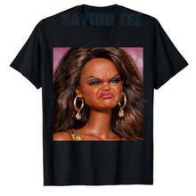 Bestselling 2026 T-Shirt Featuring An Angry And Upset Black Doll Face Meme, Generation Z Reaction, Y2K Style,  Graphic Clothing For Women, Novelty T-Shirt With Personality. - 白色 - 查看 2
