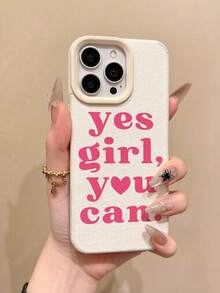 励志“Yes Girl You Can”标语皮革质感手机壳，兼容 11/17/17 Pro/13/14/15/15 Pro/15 Plus/15 Pro Max/16/16 Pro/16 Plus/16 Pro Max/7 Plus/8 Plus/X/Xs Max/Xr/17 Air/12 Pro/13 Pro/14 Pro/17 Pro Max/13 Mini/11 Pro Max/12 Pro Max/13 Pro Max/14 Pro Max/14 Plus/6/6s/6 Plus/7/8/SE/17 Pro Max - 彩色 - 查看 4