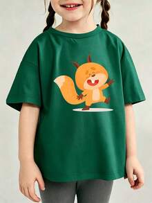 Camiseta con motivos gráficos manga corta para niño pequeño - Verde - Ver 6