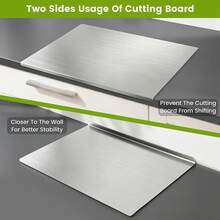 304 Stainless Steel Cutting Board Butcher Block Household Rolling Board Kitchen Supplies, Food Preparation, Meal Prep Tools, Modern Cutting Surface, Sleek Kitchen Tool, Rustresistant Material, Easy To Clean, Versatile Cutting Mat - 銀色 - 查看 5
