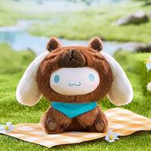 Miniso 三麗鷗盲盒佛系水豚系列 乙烯基絨毛療癒桌面擺飾(1件隨機發貨) - 彩色 - 查看 3